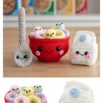 Milk and Cereal Bundle Amigurumi Free Crochet Pattern
