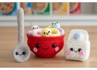 Milk and Cereal Bundle Amigurumi Free Crochet Pattern