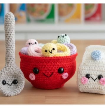 Milk and Cereal Bundle Amigurumi Free Crochet Pattern