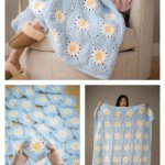 Plush Daisy Blanket Free Crochet Pattern and Video Tutorial