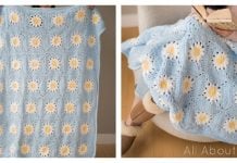 Plush Daisy Blanket Free Crochet Pattern and Video Tutorial