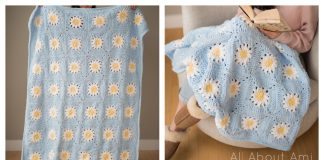 Plush Daisy Blanket Free Crochet Pattern and Video Tutorial