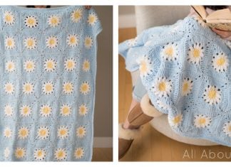 Plush Daisy Blanket Free Crochet Pattern and Video Tutorial Plush Daisy Blanket Free Crochet Pattern and Video Tutorial