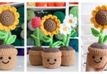 Potted Flower Plants Free Crochet Pattern