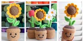 Potted Flower Plants Free Crochet Pattern
