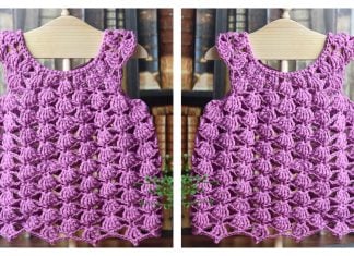 Shell Stitch Baby Dress Free Crochet Pattern