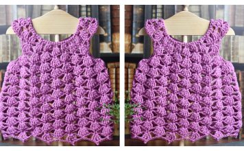 Shell Stitch Baby Dress Free Crochet Pattern