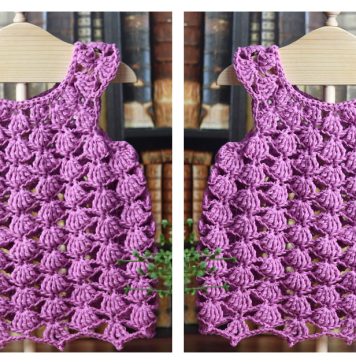 Shell Stitch Baby Dress Free Crochet Pattern