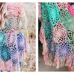 Stash Buster Motif Shawl Free Crochet Pattern and Video Tutorial