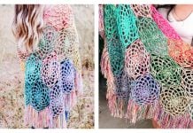 Stash Buster Motif Shawl Free Crochet Pattern and Video Tutorial