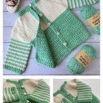 Sweet Stripes Baby Cardigan Free Crochet Pattern