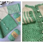 Sweet Stripes Baby Cardigan Free Crochet Pattern