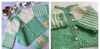 Sweet Stripes Baby Cardigan Free Crochet Pattern
