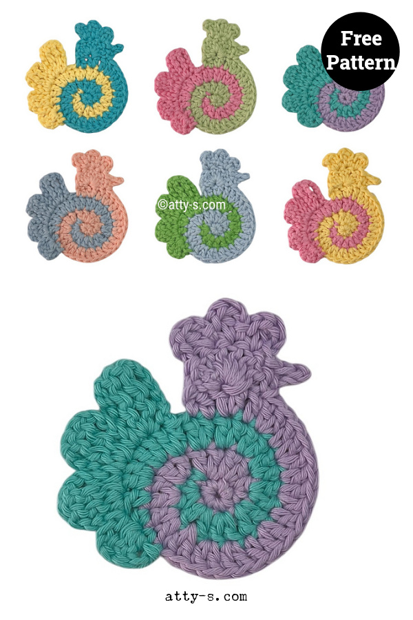Swirly Spiral Chicken Free Crochet Pattern