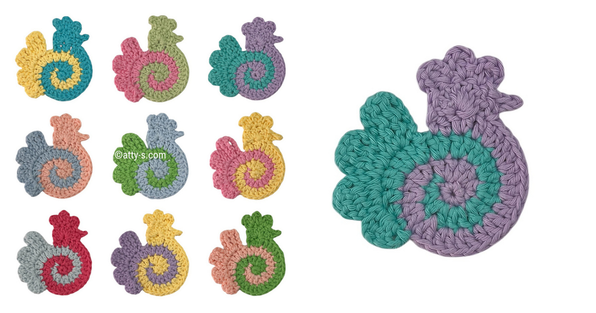 Swirly Spiral Chicken Free Crochet Pattern