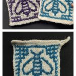 Tunisian Mosaic Bee Potholder Free Crochet Pattern and Video Tutorial