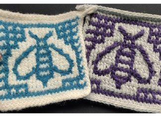 Tunisian Mosaic Bee Potholder Free Crochet Pattern and Video Tutorial