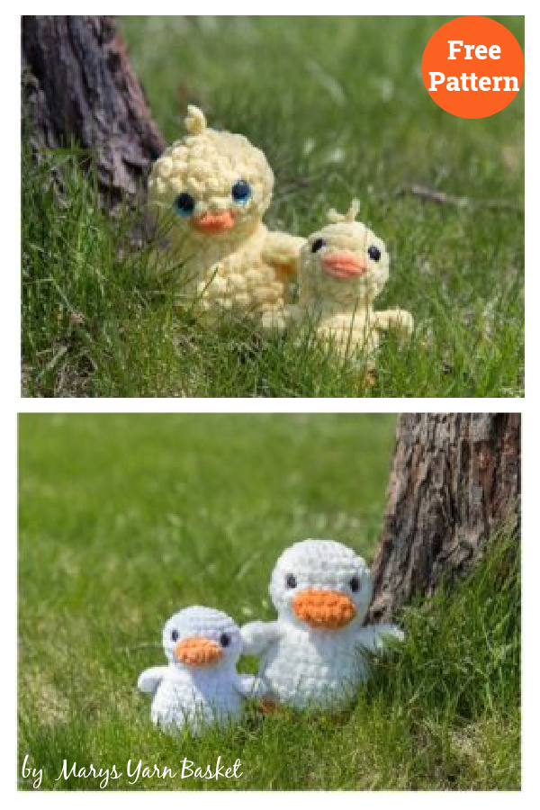 Amigurumi Mother & Duckling Pair Free Crochet Pattern