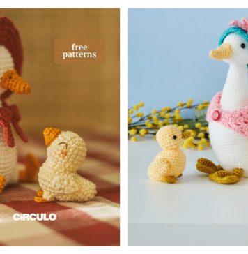 Amigurumi Mother and Duckling Crochet Patterns