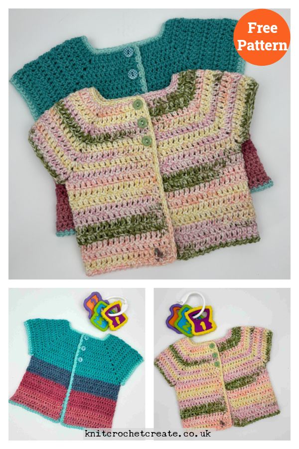 Baby Cardigan Free Crochet Pattern