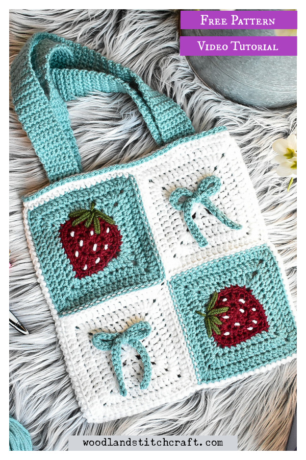 Bow So Sweet Tote Free Crochet Pattern and Video Tutorial