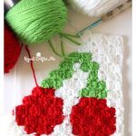 Cherry C2C Square Free Crochet Pattern