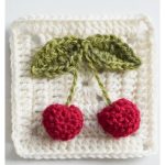 Cherry Granny Square Free Crochet Pattern and Video Tutorial