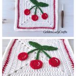 Cherry Square Block Free Crochet Pattern