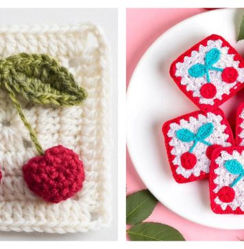 Cherry Square Crochet Patterns