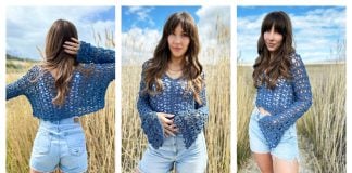 Coastal Belle Crop Free Crochet Pattern and Video Tutorial
