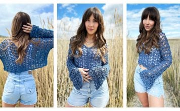 Coastal Belle Crop Free Crochet Pattern and Video Tutorial