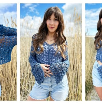 Coastal Belle Crop Free Crochet Pattern and Video Tutorial