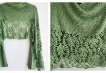 Drifting Leaves Shawl Free Crochet Pattern