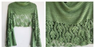 Drifting Leaves Shawl Free Crochet Pattern