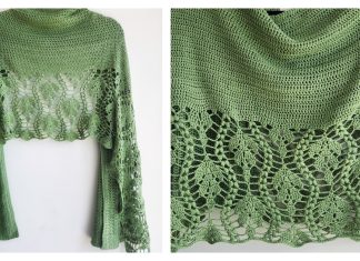 Drifting Leaves Shawl Free Crochet Pattern