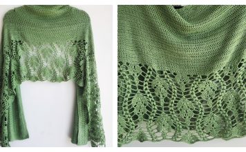 Drifting Leaves Shawl Free Crochet Pattern