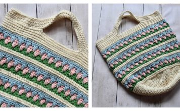 Garden Party Market Bag Free Crochet Pattern and Video Tutorial