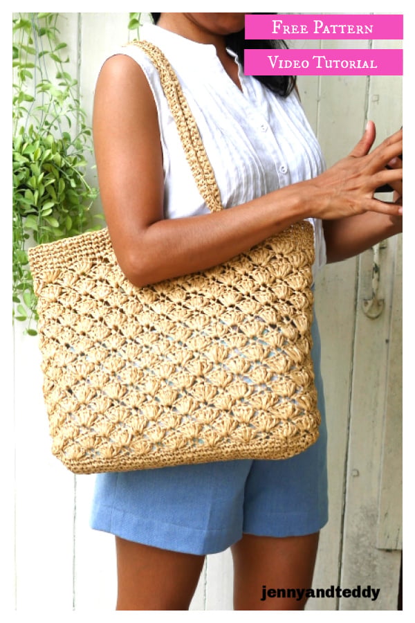 Holiday Raffia Bag Free Crochet Pattern and Video Tutorial