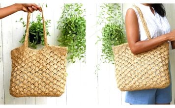 Holiday Raffia Bag Free Crochet Pattern and Video Tutorial