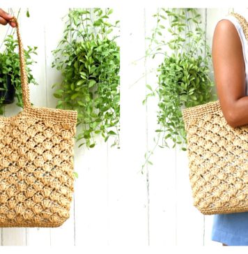 Holiday Raffia Bag Free Crochet Pattern and Video Tutorial