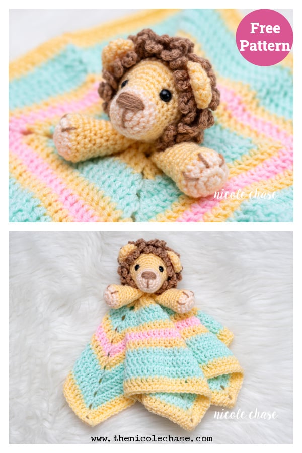 Hug Me Lion Lovey Free Crochet Pattern