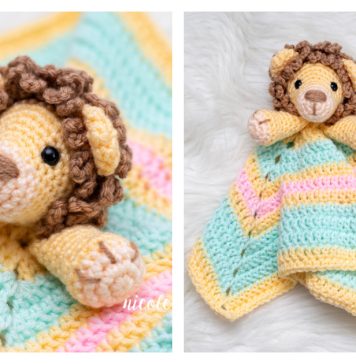 Hug Me Lion Lovey Free Crochet Pattern