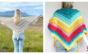 Izabela Shawl Free Crochet Pattern and Video Tutorial