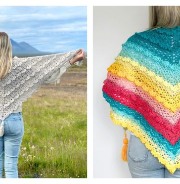 Izabela Shawl Free Crochet Pattern and Video Tutorial
