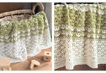 Lotus Stitch Baby Blanket Free Crochet Pattern and Video Tutorial