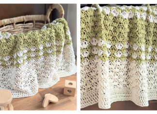 Lotus Stitch Baby Blanket Free Crochet Pattern and Video Tutorial