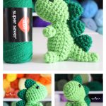 Mini Squish-A-Saurus Dinosaur Free Crochet Pattern