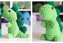 Mini Squish-A-Saurus Dinosaur Free Crochet Pattern