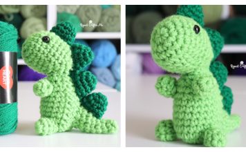 Mini Squish-A-Saurus Dinosaur Free Crochet Pattern