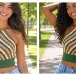 Moss Stitch Halter Top Free Crochet Pattern